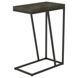 Sergio Chevron Rectangular Accent Table Rustic Grey