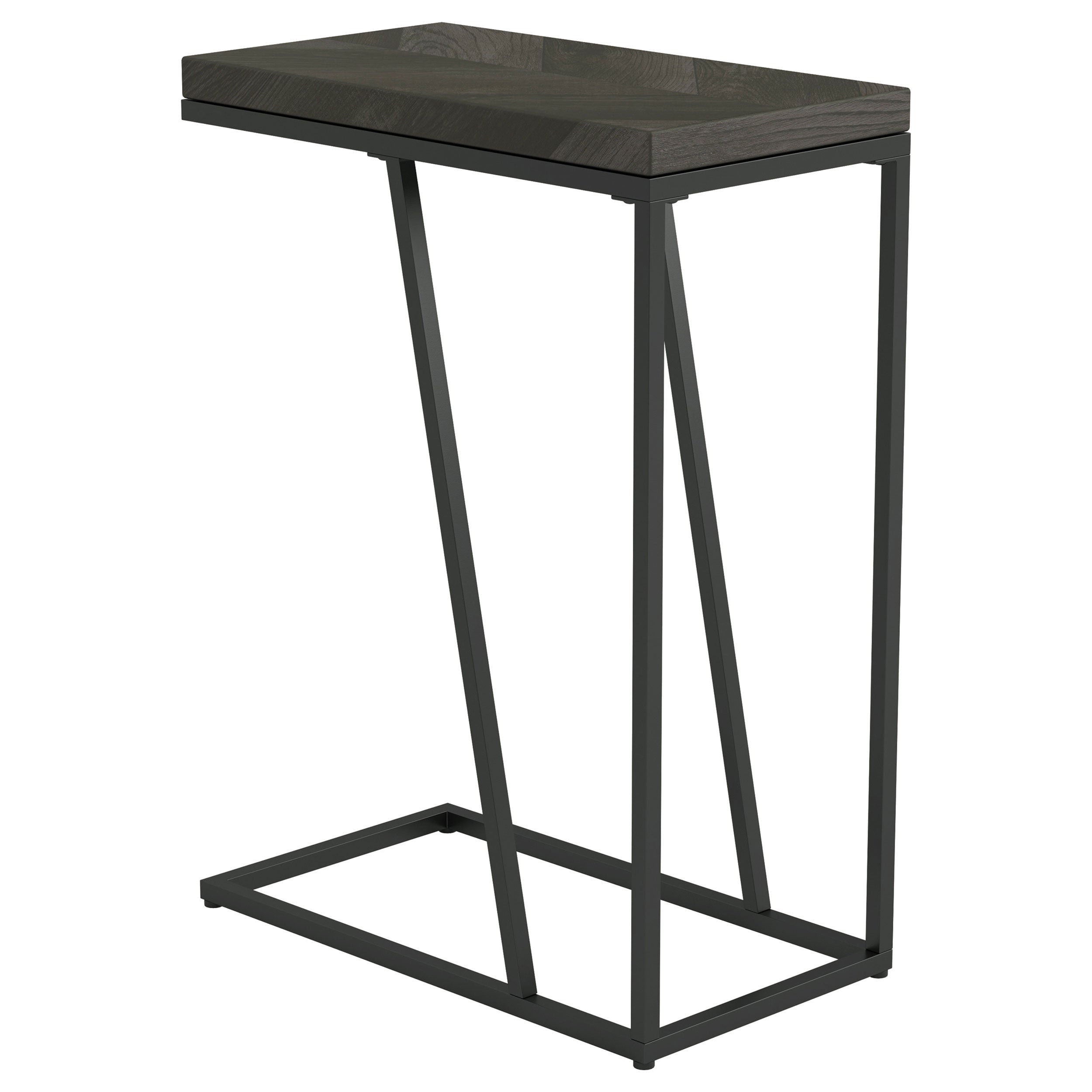 Sergio Chevron Rectangular Accent Table Rustic Grey