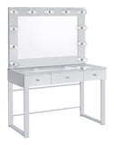 Umbridge 3-drawer Vanity with Lighting Chrome and White