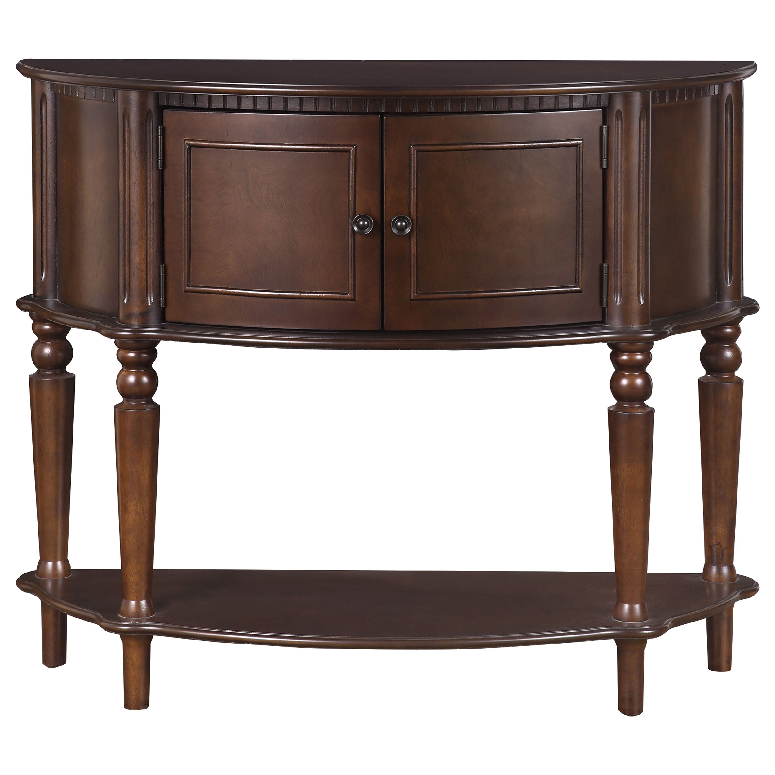 Brenda Console Table with Curved Front Brown