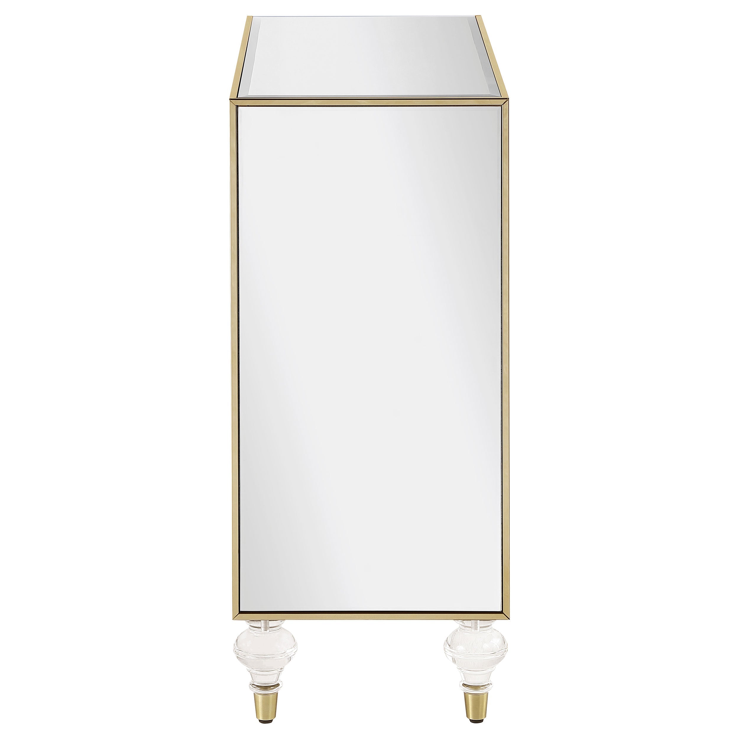 Lupin 2-door Accent Cabinet Mirror and Champagne