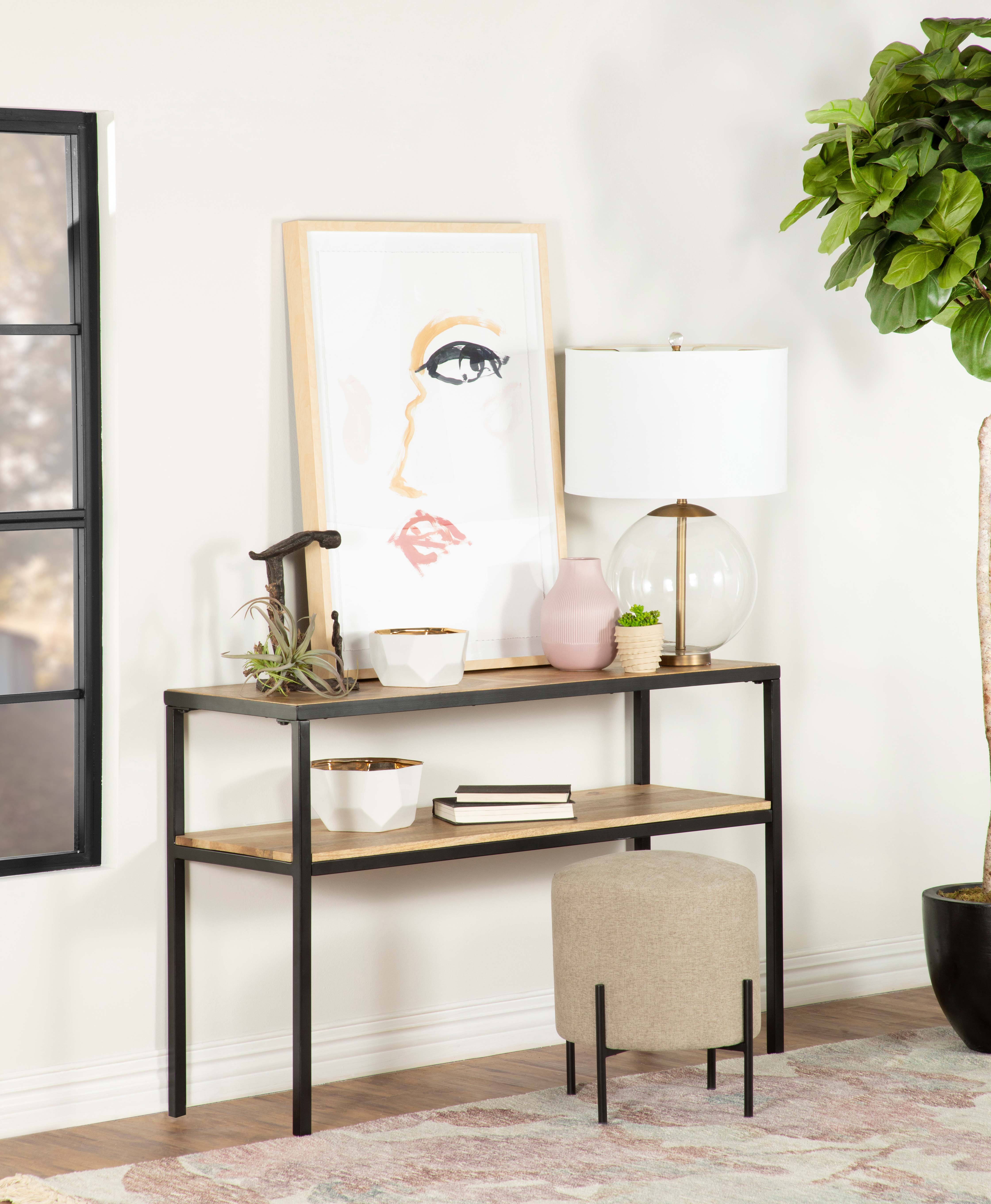 Quince Console Table with Open Shelf Natural