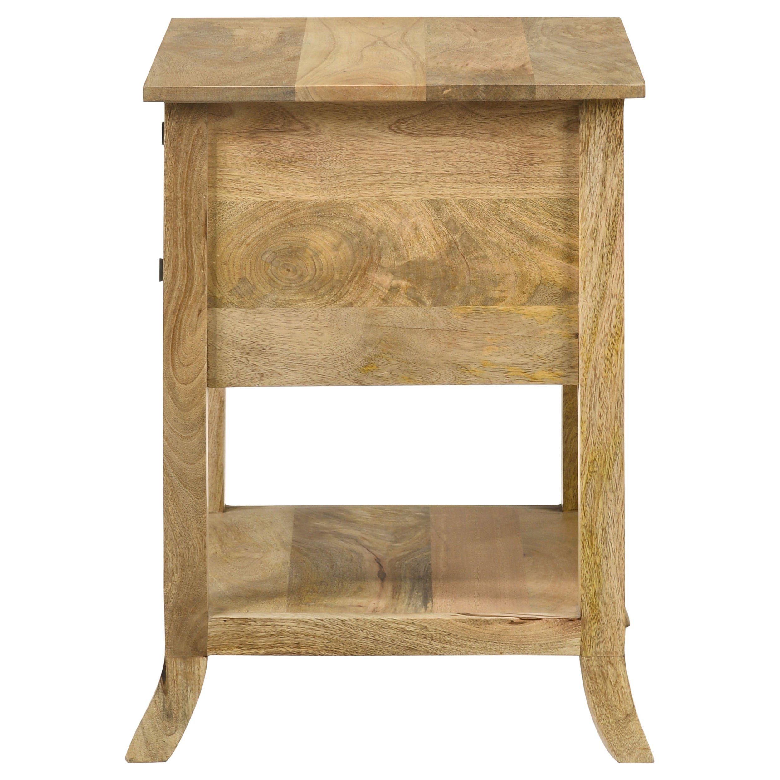 Russo 2-drawer Accent Table with Open Shelf Natural Mango