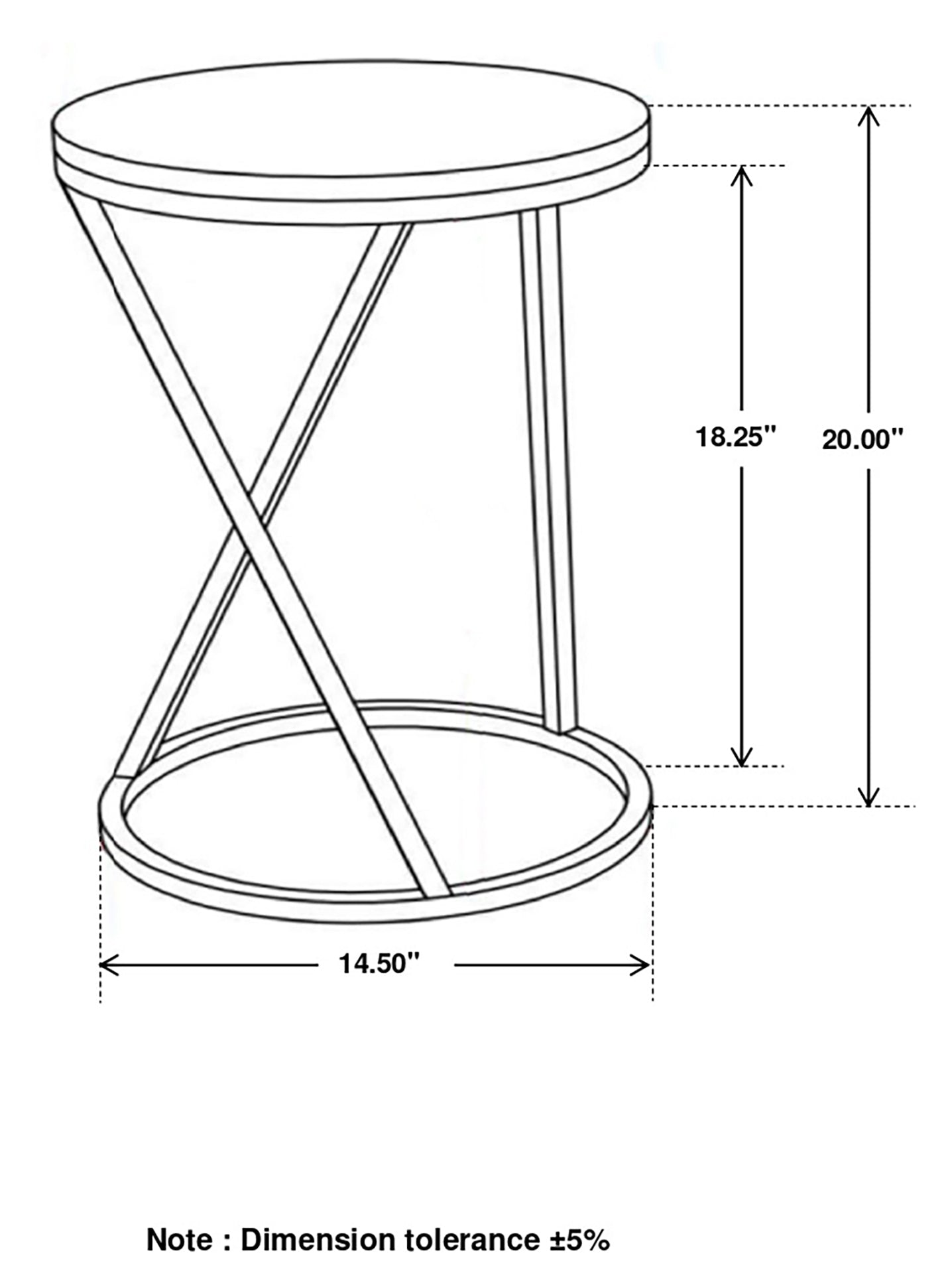 Malthe Round Accent Table with Marble Top White and Antique Gold