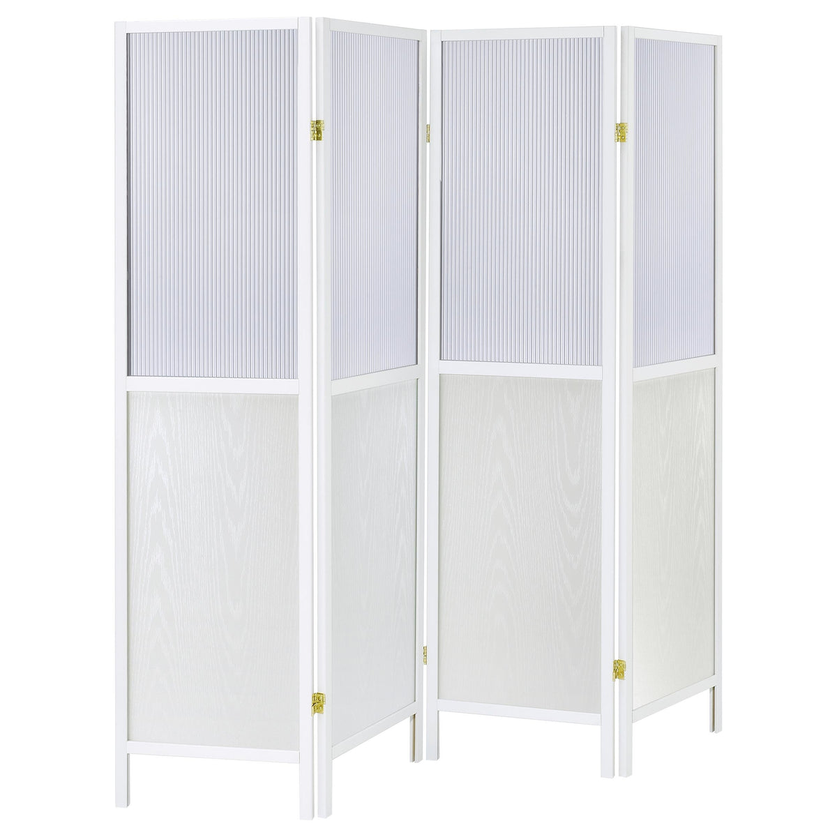 Mattison 4-Panel Room Divider Folding Shoji Screen White