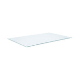 60x36-inch 6mm Rectangular Clear Tempered Glass Top