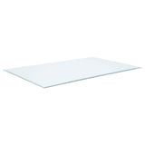 72x42-inch 8mm Rectangular Clear Tempered Glass Top