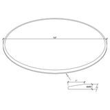 54-inch 8mm Round Clear Tempered Glass Top