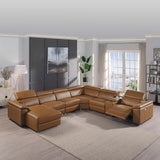 Aneila Leather Sectional with Bluetooth Speaker