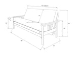 Monterey Full Size Futon Frame in Butternut